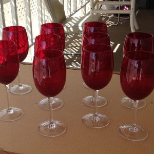 8-1/4"h "Ten Piece"Wine Glass Set 14 oz Perfect
